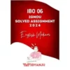 IGNOU IBO 06 solved assignment 2024 pdf download