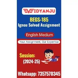 IGNOU BEGS 185 Solved Assignment 2024-25 Pdf Download