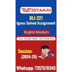 IGNOU BLI 221 Solved Assignment 2024-25 Pdf Download