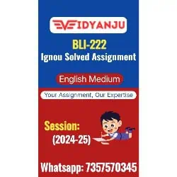 IGNOU BLI 222 Solved Assignment 2024-25 Pdf Download