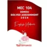 IGNOU MEC 104 solved assignment 2024 pdf download