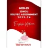 IGNOU MEG 15 solved assignment 2023-24 pdf download